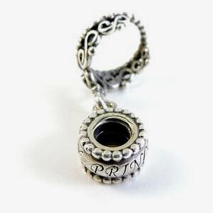 Pandora 925 Silver 'My Princess Tiara Crown ' Bead Charm Ring Pendant
